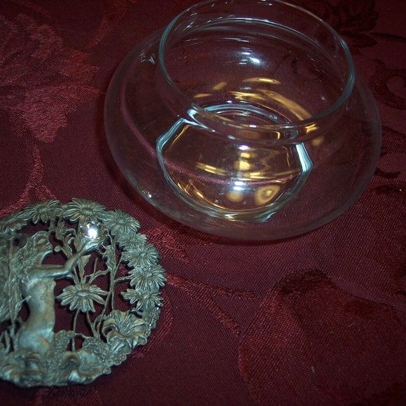 Vintage 1989 Rawcliff Pewter and Glass Potpourri Jar - Picture 3 of 3